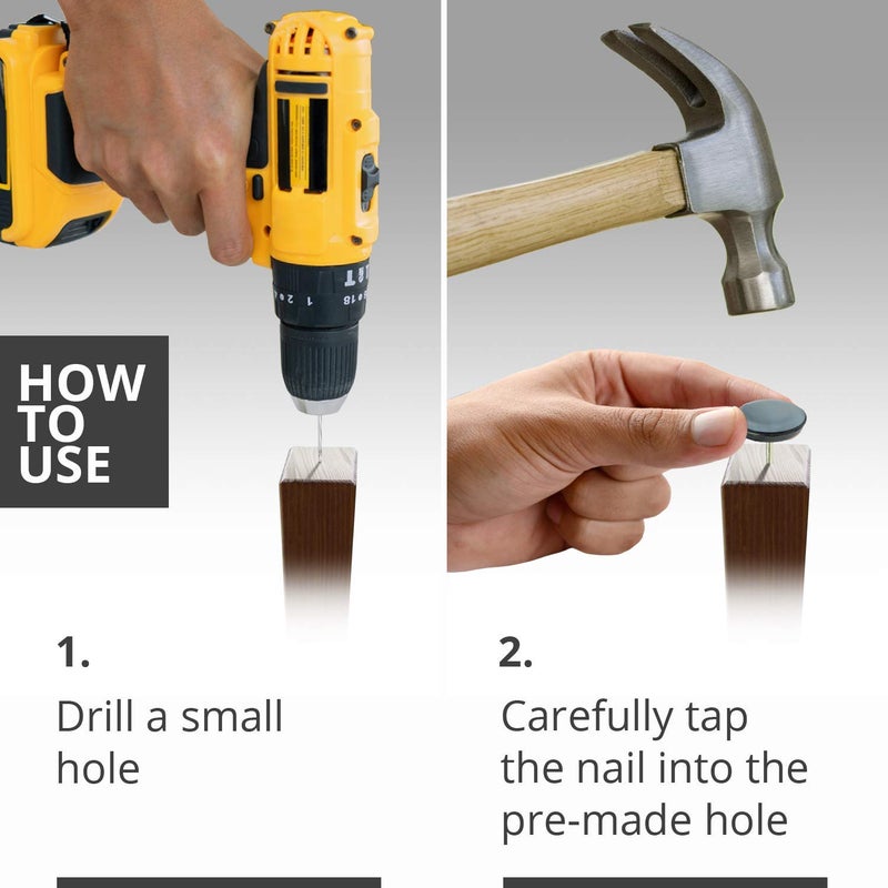 X-Protector Chair Glides X-PROTECTOR â€“ 0.75" Furniture Glides 40 pcs â€“ Grey Nail-on Chair Sliders â€“ Premium Chair Leg Floor Protectors â€“ Slide Effortlessly with Leg Pads That Protect Your Floor! - Image 5